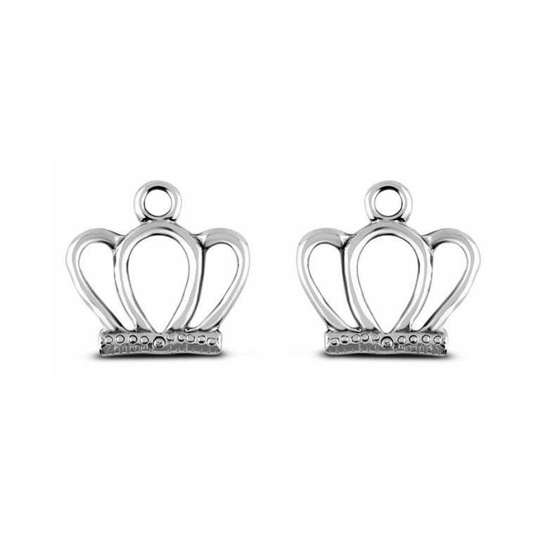 Sterling Silver Crown Earring Charms