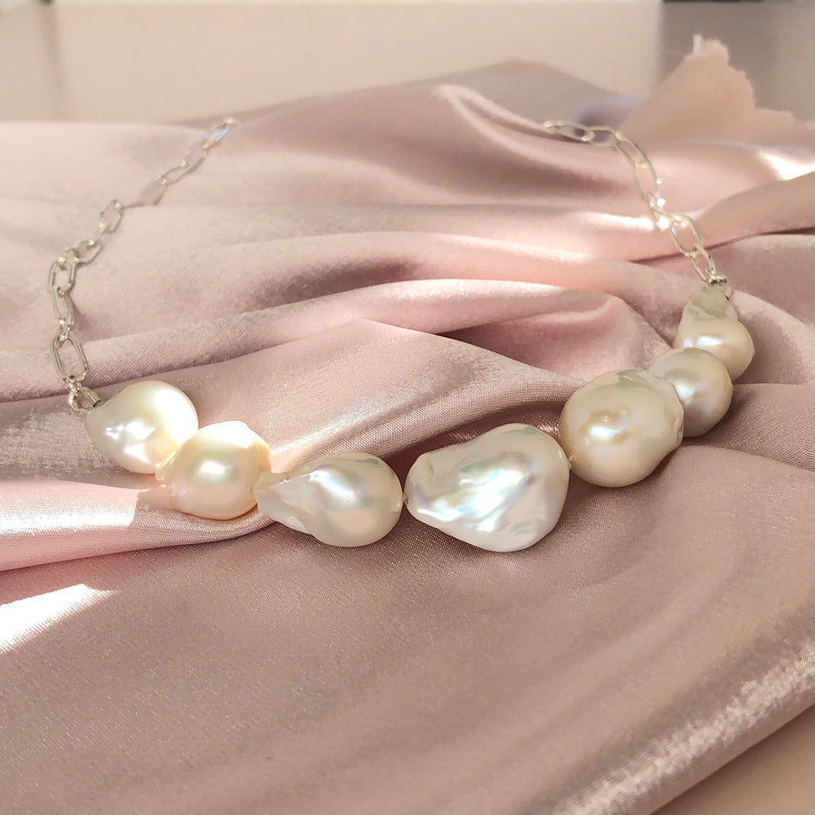 Isla Sterling Silver Pearl Necklace