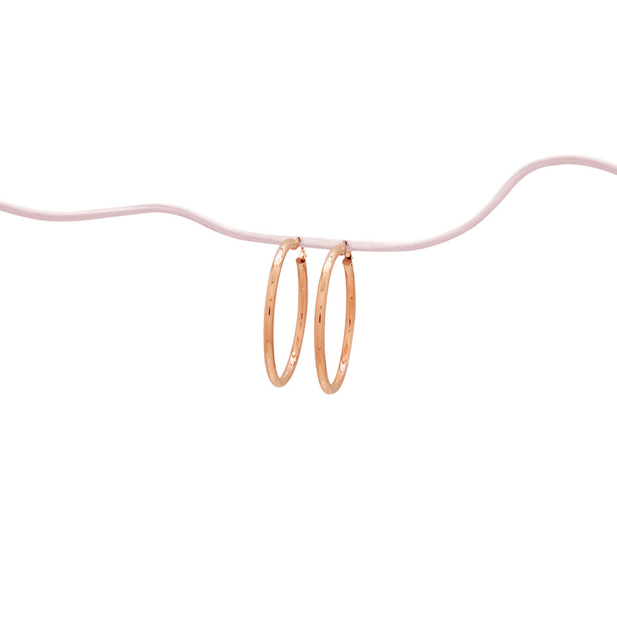 Bold Zoey Rose Gold Hoops