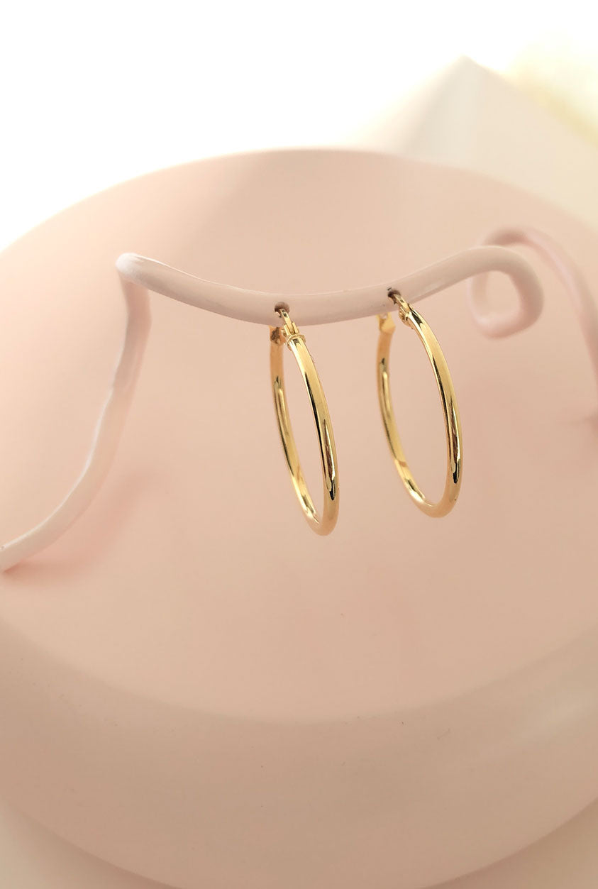Ava Yellow Gold Hoops
